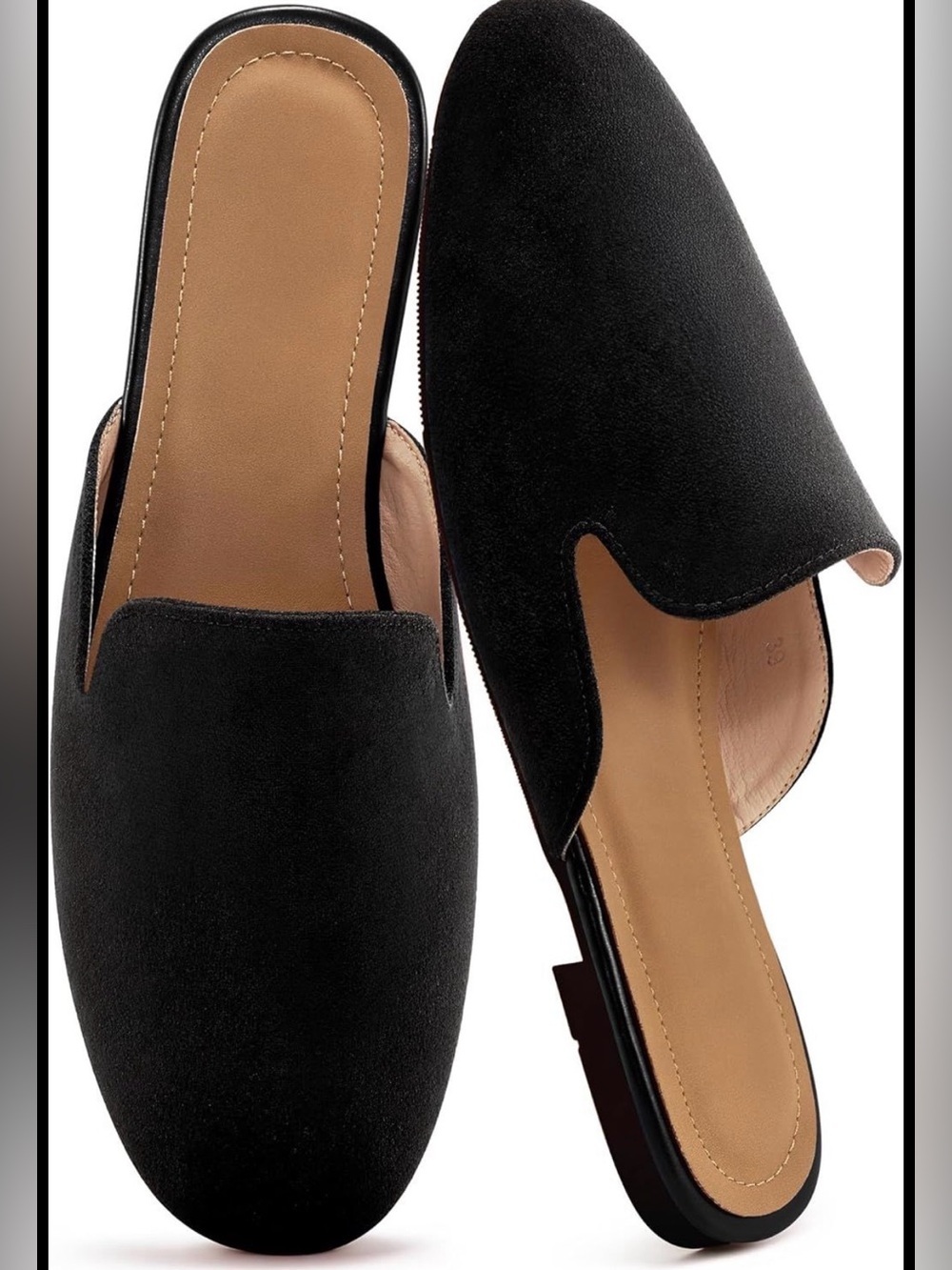 NWT Ecetana Mules for Women Flats Shoes Loafers Round Toe Womens Mules Sz 38 / 8